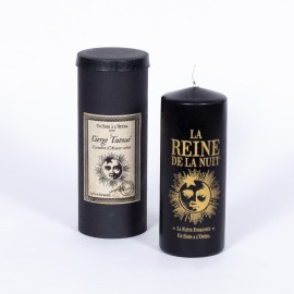 THE MAGIC FLUTE - Tattooed pillar candle - Black