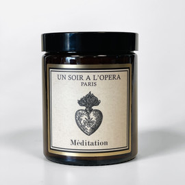 MEDITATION - Bougie 180 GR verre blanc - Oliban et Benjoin - 6 minimum