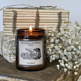 CARMEN - Scented candle white glass - Tobacco leaves & orange flower - 6 units minimum