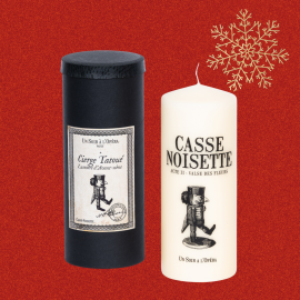 THE NUTCRACKER - Tattooed pillar candle - Ivory