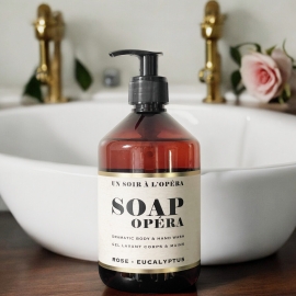 SOAP OPÉRA - Gel lavant Corps et Mains - Rose et eucalyptus - 490 ML