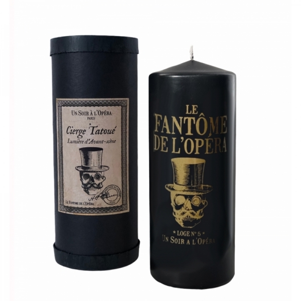 LE FANTOME DE L'OPERA - Bougie Tatouage d'Opéra - Noir